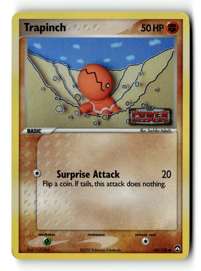 Pokemon Card Trapinch Reverse Holo LP Power Keepers 68/108 (2)