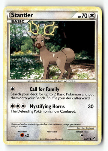 Pokemon Card Stantler LP Unleashed 64/95