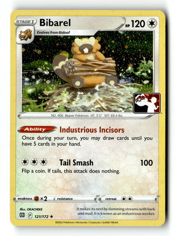 Pokemon Card Bibarel Holo LP Prize Pack Series Cards 121/172