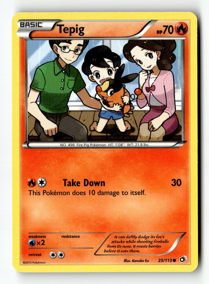 Pokemon Card Tepig LP Legendary Treasures 25/113