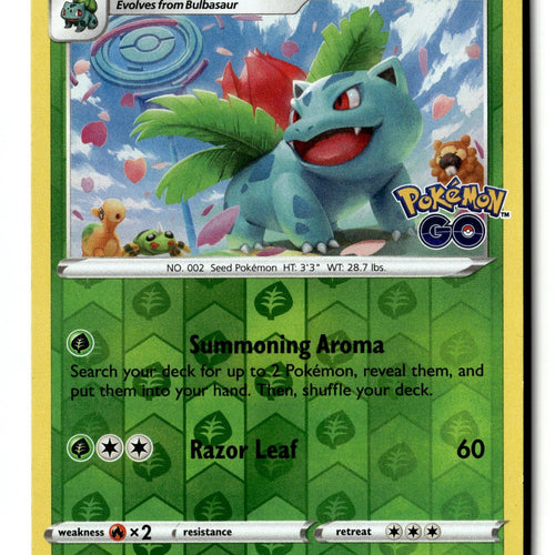 Pokemon Card Ivysaur Reverse Holo LP Pokemon GO 002/078