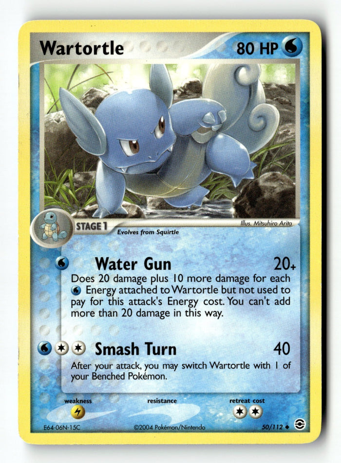 Pokemon Card Wartortle LP FireRed & LeafGreen 50/112