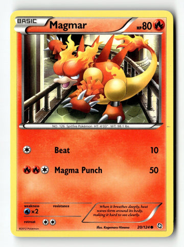 Pokemon Card Magmar LP Dragons Exalted 20/124
