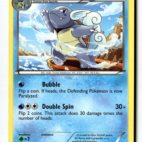 Pokemon Card Wartortle LP Plasma Blast 15/101