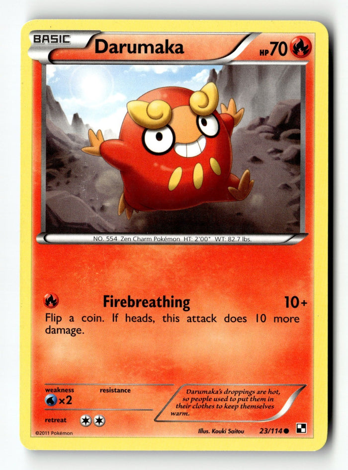 Pokemon Card Darumaka (23) LP Black and White 23/114
