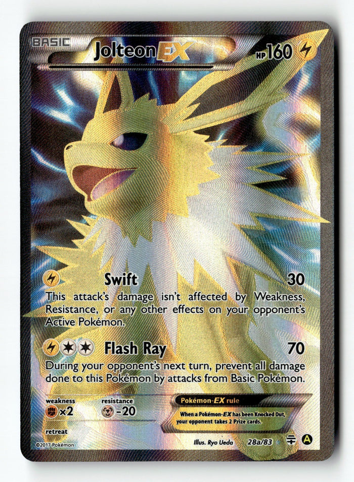 Pokemon Card Jolteon EX - 28a/83 Holo LP Alternate Art Promos 028a/083