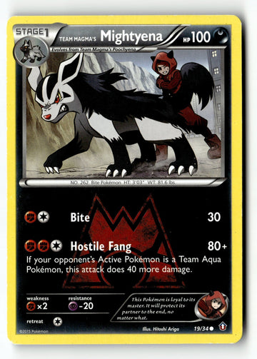 Pokemon Card Team Magma's Mightyena LP Double Crisis 19/34
