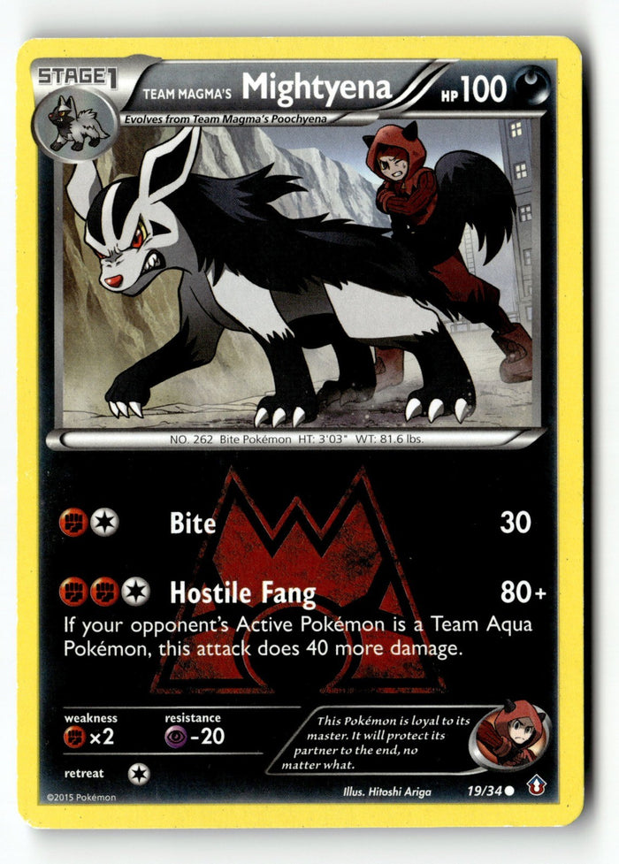 Pokemon Card Team Magma's Mightyena LP Double Crisis 19/34