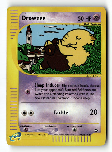 Pokemon Card Drowzee (74a) Reverse Holo LP Aquapolis 074a/147