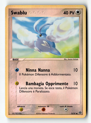Pokemon Card Swablu Reverse Holo LP Dragon 75/97
