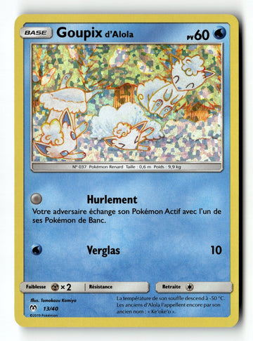 Pokemon Card Alolan Vulpix McDonald's 2019 Holo 13/40