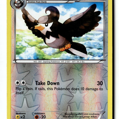 Pokemon Card Staravia Reverse Holo LP Plasma Freeze 96/116