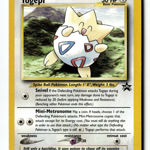 Pokemon Card Togepi LP WoTC Promo 30/53