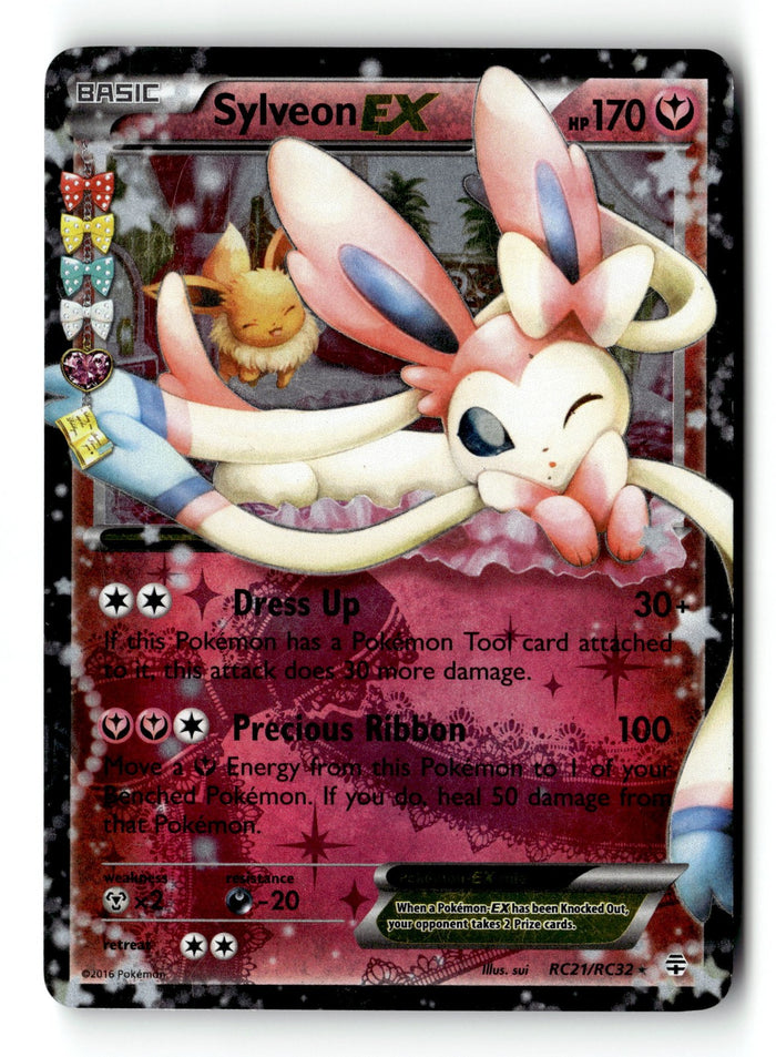 Pokemon Card Sylveon EX Holo LP Generations: Radiant Collection RC21/RC32