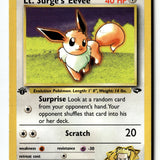 Pokemon Card Lt. Surge's Eevee 1st Edition LP Gym Challenge 051/132