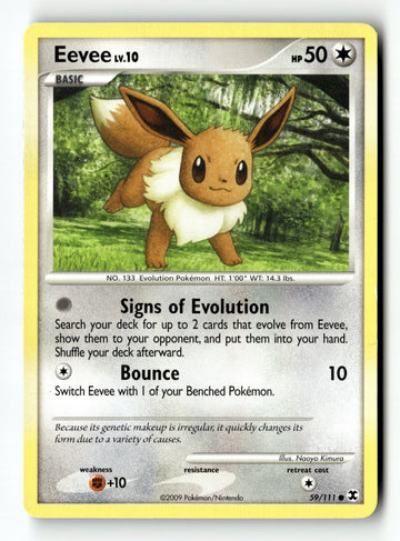 Pokemon Card Eevee LP Rising Rivals 59/111