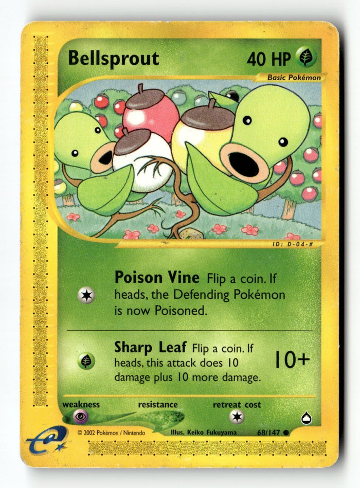 Pokemon Card Bellsprout (68) LP Aquapolis 068/147