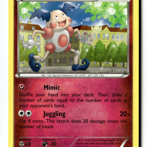 Pokemon Card Mr. Mime LP XY - Fates Collide 67/124