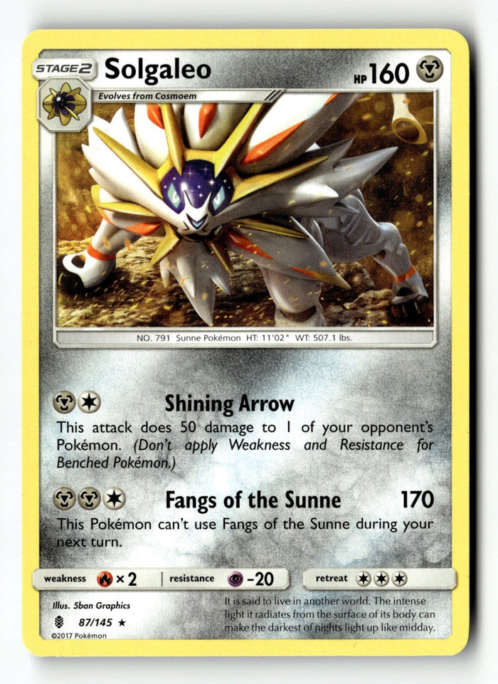 Pokemon Card Solgaleo LP SM - Guardians Rising 87/145
