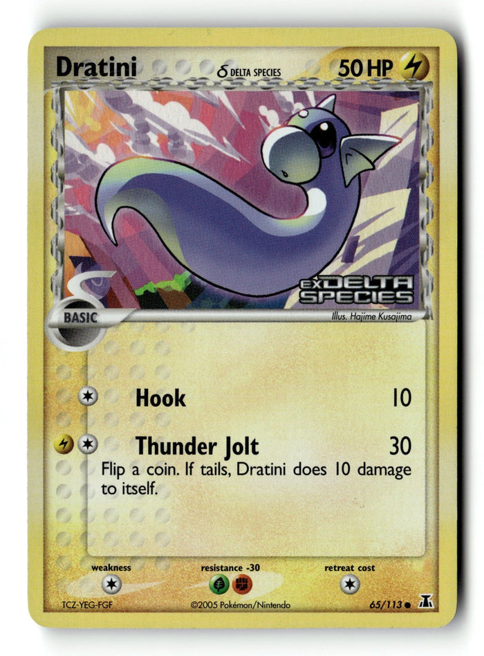 Pokemon Card Dratini - 065/113 Reverse Holo LP Delta Species 65/113