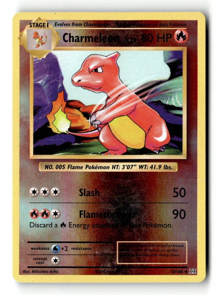Pokemon Card Charmeleon Reverse Holo LP XY - Evolutions 10/108