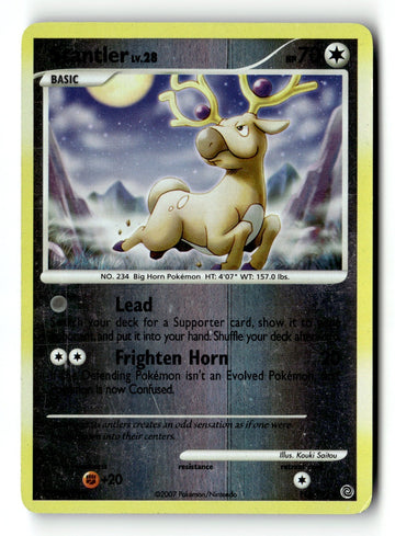 Pokemon Card Stantler Reverse Holo LP Secret Wonders 113/132