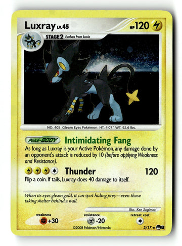 Pokemon Card Luxray Holo LP POP Series 8 003/017