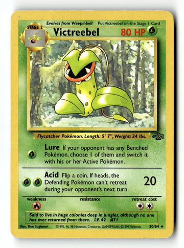 Pokemon Card Victreebel (30) Unlimited LP Jungle 30/64