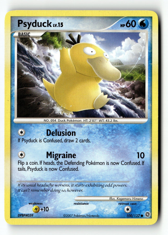 Pokemon Card Psyduck LP Secret Wonders 100/132