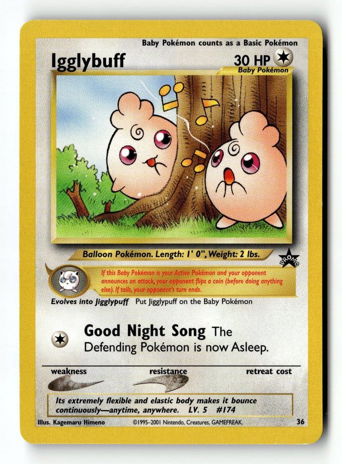 Pokemon Card Igglybuff LP WoTC Promo 36/53
