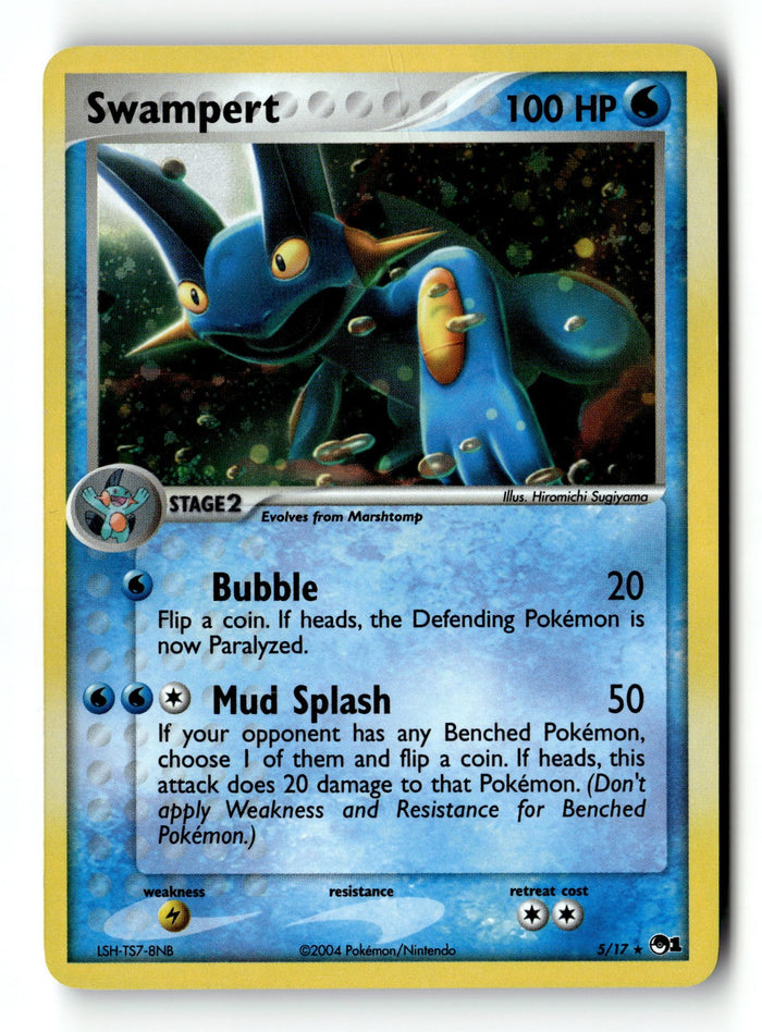Pokemon Card Swampert Holo LP POP Series 1 5/17