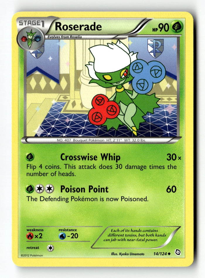 Pokemon Card Roserade (14) LP Dragons Exalted 14/124