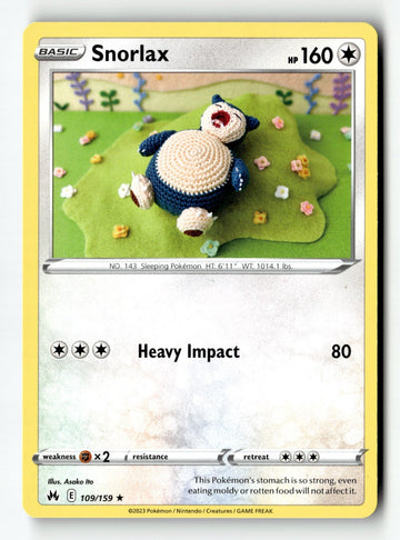 Pokemon Card Snorlax LP SWSH: Crown Zenith 109/159