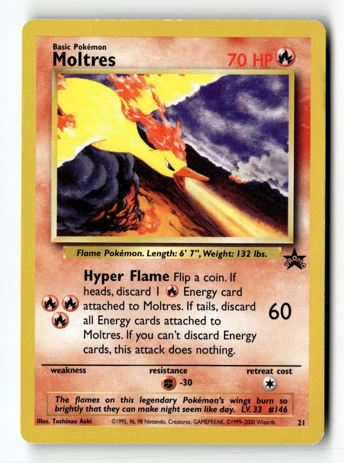 Pokemon Card Moltres LP WoTC Promo 21