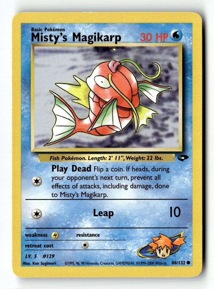 Pokemon Card Misty's Magikarp Unlimited LP Gym Challenge 088/132