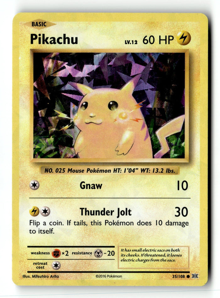 Pokemon Card Pikachu - 35/108 (Cracked Ice Holo) LP Deck Exclusives 035/108