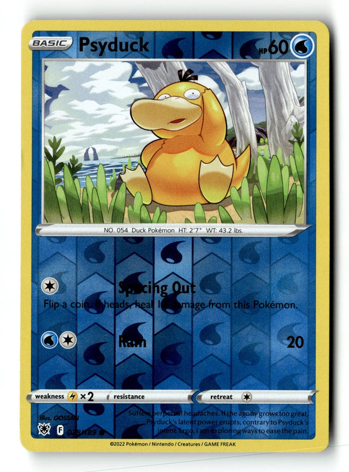Pokemon Card Psyduck Reverse Holo LP SWSH10: Astral Radiance 028/189