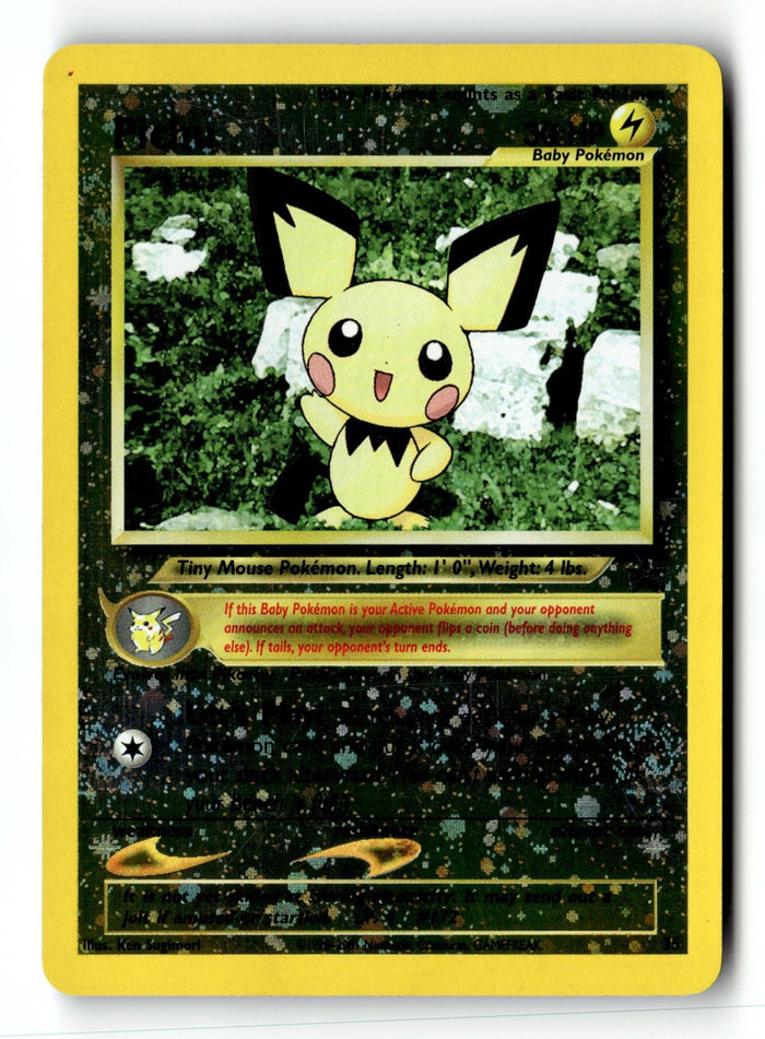 Pokemon Card Pichu Reverse Holo LP WoTC Promo 35