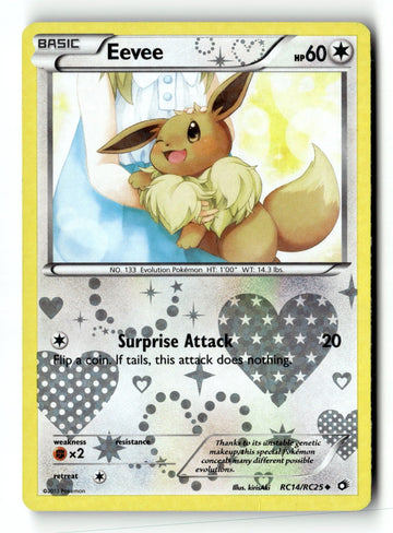 Pokemon Card Eevee Holo LP Legendary Treasures: Radiant Collection RC14/RC25