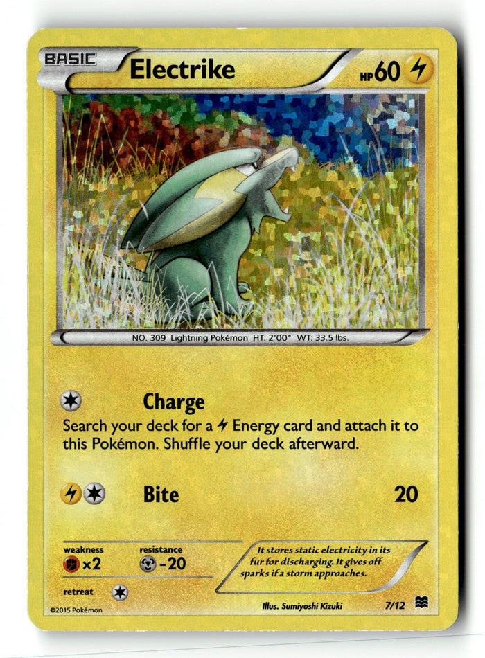 Pokemon Card Electrike - 7/12 Holo LP McDonald's Promos 2015 007/012