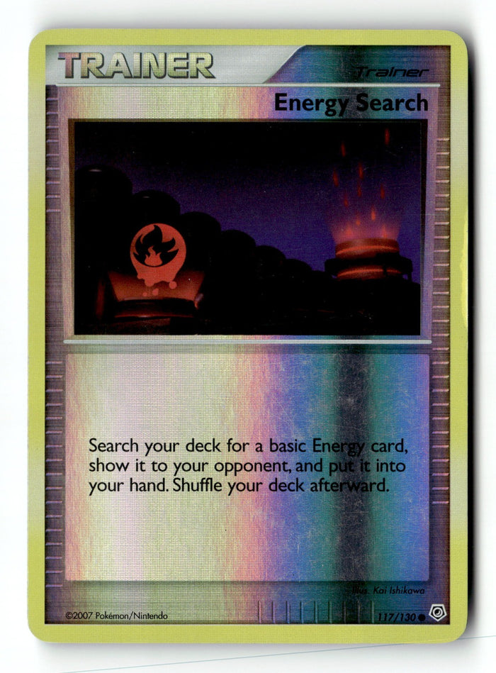 Pokemon Card Energy Search Reverse Holo LP Diamond and Pearl 117/130