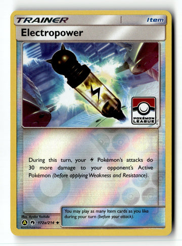 Pokemon Card Electropower - Pokemon League Reverse Holo LP 172a/214