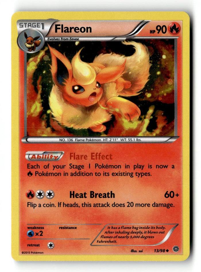 Pokemon Card Flareon LP XY - Ancient Origins Cosmo Holo 13/98