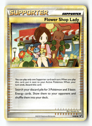 Pokemon Card Flower Shop Lady LP Undaunted 74/90