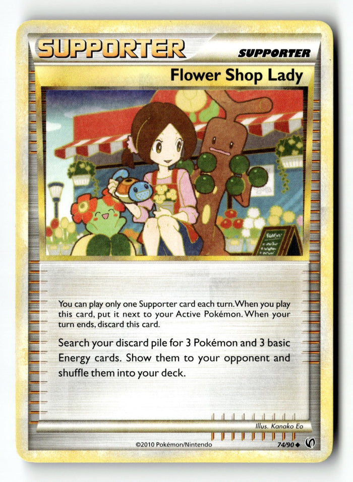 Pokemon Card Flower Shop Lady LP Undaunted 74/90