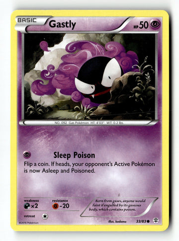 Pokemon Card Gastly LP Generations 33/83