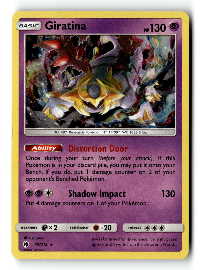 Pokemon Card Giratina - 97/214 (Cosmos Holo) Holo LP Blister Exclusives 097/214