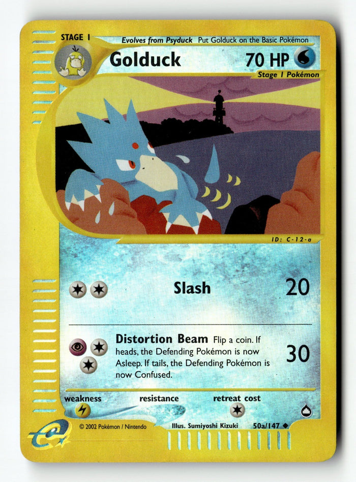 Pokemon Card Golduck (50a) Reverse Holo LP Aquapolis 050a/147
