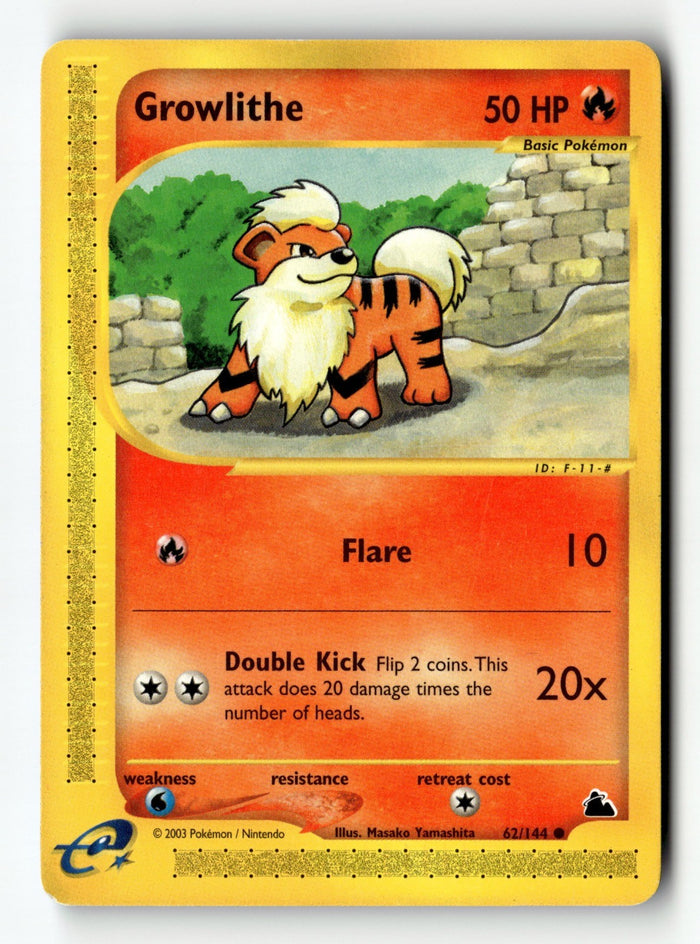 Pokemon Card Growlithe LP Skyridge 062/144
