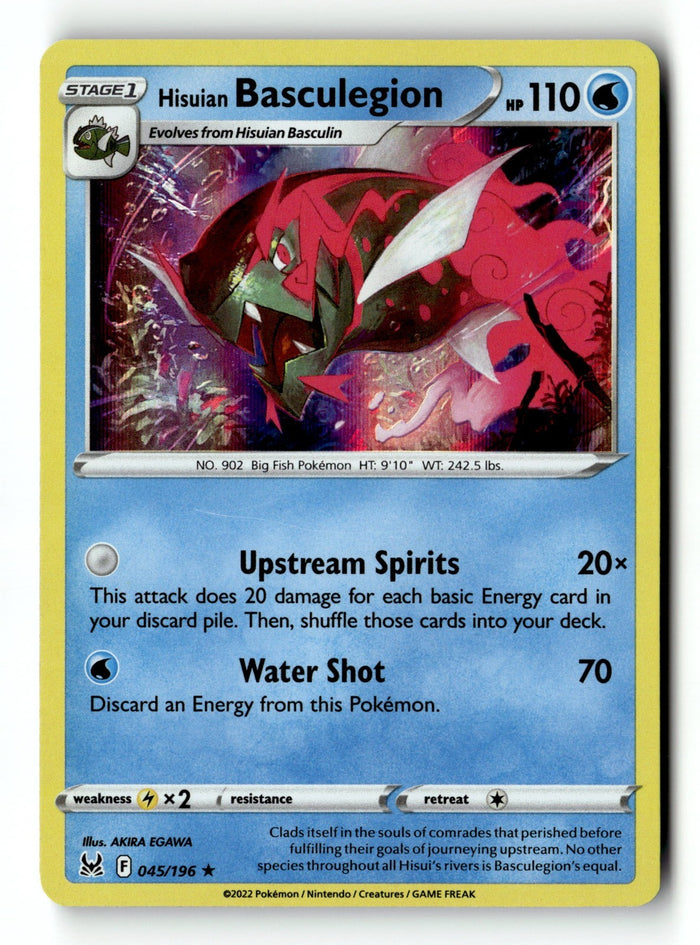 Pokemon Card Hisuian Basculegion LP SWSH11: Lost Origin 045/196